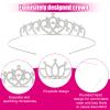 10pcs Tiaras Crowns for Women Girls, Small Silver Rhinestone Crown Headband Kids Hair Accessories for Wedding Birthday Prom Pageant Party Costume view 4
