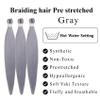 ITSBRAIDS Grey Braiding Hair Pre Stretched Hypoallergenic Non Toxic view 2