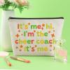 Cheer Coach Makeup Bag Thank You Gifts for Cheer Coach Cheerleading Appreciation Gifts for Women Teacher Coworker Friend Cheerleading Cosmetic Bag Retirement Christmas Birthday Present Travel Pouch view 4