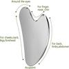 GYQORPHA 2Pcs Gua Sha Facial Tools Guasha for Face - Stainless Steel Gua Sha Tool - Massager Tool for Jawline & Chin,Fascia Massage Tool, Lymphatic Drainage Massager a view 2