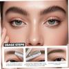 Eyebrow Scissors with Comb, Stainless Steel Eyebrow Trimmer, Precision Grooming Tool for Shaping Eyebrows for Women and Men, White, Uso en casa view 4