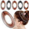 Nikeg Stretch Comb Headband 8pcs Plastic Full Circle Headbands Hair Hoop Band Clips Hairband Stretch Flexible Comb Teeth Fixed Accessories(No.9) view 2
