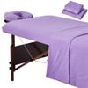 Master Massage 3-Piece Cotton Flannel Massage Table Cover Set Purple Sheets for SPA Beds and Beauty Salons, Includes Table Cover, Face Cushion Cover, and Table Sheet view 1