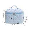 Make Up Bags for Women, Large Capacity Aesthetic Puffy Make Up Bags for Women with Divider and Handle,Floral Travel Size Cute Large Makeup Organizer for Toiletries Essentials Skincare Accessories view 2