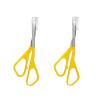 2-in-1 Eyebrow Scissors & Comb - Non-Slip Stainless Steel Brow Grooming Tool for Men & Women, Precise Trimming, 4.6 x 0.43 Inch (2,Yellow) view 1