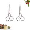 WOONEKY 2 Pcs Stainless Steel Mustache and Beard Trimming Scissors Grooming Shears for Men Home and Barber Use view 4