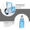 DONFAMDS 10Pcs 10Ml Gradient Blue Glass Roller Bottles Refillable Essential Oil Sub Containers with Black Caps for Aromatherapy and Travel view 2