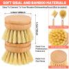 AOZUO 12 Pcs Bamboo Dish Brush Replacement Heads, Small Wooden Dish Brushes view 2