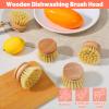 AOZUO 12 Pcs Bamboo Dish Brush Replacement Heads, Small Wooden Dish Brushes view 3