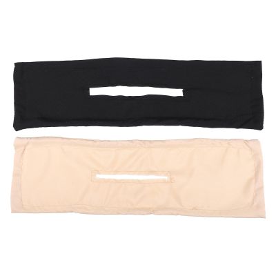 Outanaya Twisting Bowknot Hairbands 2Pcs Set Beige and Black, Rotating Hair Tying Bands for, Haircut Holder Accessories for Styling and Bun Decoration