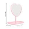 HONMEET Heart-Shaped LED Makeup Mirror with USB Rechargeable Light, Pink Desktop Vanity Mirror with Stand for WomenS Table Cosmetic Use view 2