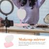 HONMEET Heart-Shaped LED Makeup Mirror with USB Rechargeable Light, Pink Desktop Vanity Mirror with Stand for WomenS Table Cosmetic Use view 4