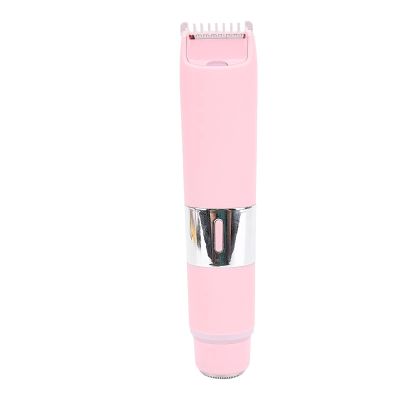 Yinhing Body Hair Trimmer for Women Electric Rechargeable Bikini Legs Underarms Groomer Smooth Shaving Stainless Steel Cutter IPX7 (Pink)
