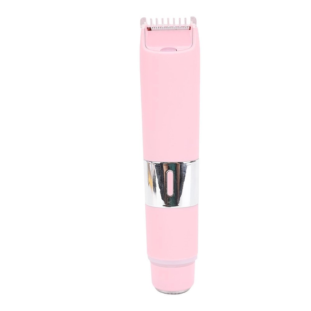 Yinhing Body Hair Trimmer for Women Electric Rechargeable Bikini Legs Underarms Groomer Smooth Shaving Stainless Steel Cutter IPX7 (Pink)