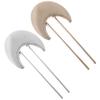 DONFAMDS 2Pcs Metal Fan-Shaped Hair Sticks for Women U Shape Hair Pins in Gold and Silver view 1