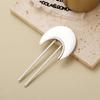 DONFAMDS 2Pcs Metal Fan-Shaped Hair Sticks for Women U Shape Hair Pins in Gold and Silver view 2