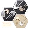DONFAMDS 2Pcs Metal Fan-Shaped Hair Sticks for Women U Shape Hair Pins in Gold and Silver view 4