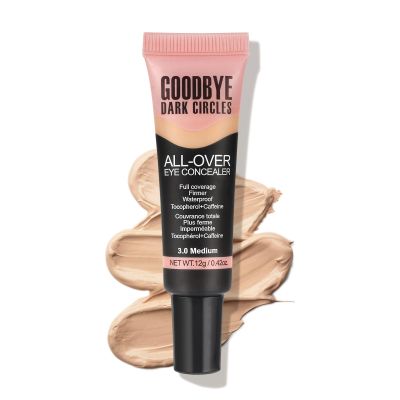 Liquid Concealer, Under Eye Full Coverage Concealers for Dark Circles, Fine Lines, Redness,Waterproof, Firming,Color Correcting Long lasting Makeup Concealer for Women 0.42 fl oz (03#Medium)