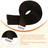 Full Shine Hand Tied Tape Weft, Dark Brown 18 Inch view 4