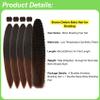 Black Brown Boho Hair for Braiding Synthetic Curly Boho Braiding Hair view 2
