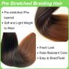 Black Brown Boho Hair for Braiding Synthetic Curly Boho Braiding Hair view 4