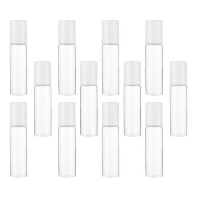 TIDTALEO 12Pcs 5Ml Glass Roller Bottles for Essential Oils Refillable Empty Rollerball Bottles with Beads for Travel and Home Use