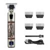 Gryvzst Professional Hair Trimmer, Silver Gray & Rose Gold, Tiger Pattern Metal Body, LED Display, Cordless Electric Grooming Clipper view 1