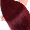 99J Bundles Human Hair Burgundy 24 26 28 inch Straight Bundle Human Hair Dark Burgundy 3 Bundles 50 Gram Per Bundle 150g Total Brazilian Virgin Remy Hair view 4