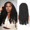 Burmese Curly Human Hair Wig, 13x4 HD Lace Frontal, Water Wave Lace Front for Black Women, 100% Human Hair with Spiral End, Natural Color (28 inch) view 1