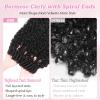 Burmese Curly Human Hair Wig, 13x4 HD Lace Frontal, Water Wave Lace Front for Black Women, 100% Human Hair with Spiral End, Natural Color (28 inch) view 4