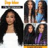 I Tip Hair Extensions Wavy Human Hair Natural Black 16 Inch Microlink Invisible Stick Tipped Pre Bonded Human Hair Extension for Women 100strands 50g Cold Fusion Tipped Hair Bundles Deep Wave view 2