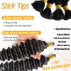 I Tip Hair Extensions Wavy Human Hair Natural Black 16 Inch Microlink Invisible Stick Tipped Pre Bonded Human Hair Extension for Women 100strands 50g Cold Fusion Tipped Hair Bundles Deep Wave view 4