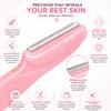 SNS Collections Dermaplane Razor for Women, Face Razor & Eyebrow Trimmer, Facial Hair Remover, Peach Fuzz Remover, Exfoliating Facial Razor with Protective Cover, Safe Precision Blade, Pack of 3 view 2