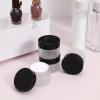 Hohopeti 4 Pcs Small Frosted Glass Cosmetic Jars with Black Lids for Makeup Storage, Moisturizer and Lip Balm Containers, Travel and Home Use Skincare Bottles 30G view 4