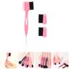 IWOWHERO Double-Headed Portable Eyebrow Comb Brush with Replaceable Head, Pink Eyebrow Brush and Hair Edge Comb for Women, PVC Case Included, Travel-Friendly Brow Grooming Tool view 3