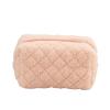 Cute Makeup Bags, Portable Fluffy Cute Small Cosmetic Bag with Dividers and Zipper,Wideopen Plush Waterproof Travel Toiletry Bag for Women for Traveling Skincare Essentials Accessories Toiletries view 1