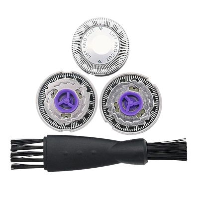 3Pcs HQ HS HP YQ Series Replacement Shaver Head BladeCompatible For Philipsshaver HQ3 HQ4 HQ46 HQ55 HQ56 HQ300 HQ6 HQ916 YQ6008 YQ6108(HQ3-purple)