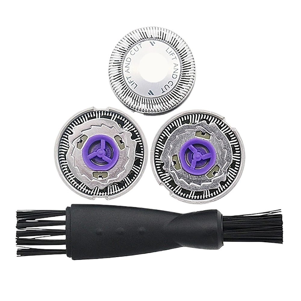 3Pcs HQ HS HP YQ Series Replacement Shaver Head BladeCompatible For Philipsshaver HQ3 HQ4 HQ46 HQ55 HQ56 HQ300 HQ6 HQ916 YQ6008 YQ6108(HQ3-purple)