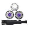3Pcs HQ HS HP YQ Series Replacement Shaver Head BladeCompatible For Philipsshaver HQ3 HQ4 HQ46 HQ55 HQ56 HQ300 HQ6 HQ916 YQ6008 YQ6108(HQ3-purple) view 1