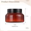 30 Pcs Plastic Cosmetic Containers, 8 oz Body Butter Jars with Black Lids, Refillable Sugar Scrub Containers, Amber Empty Round Storage Jars for Creams, Essential Oils, Lotions, Travel Beauty Samples view 3