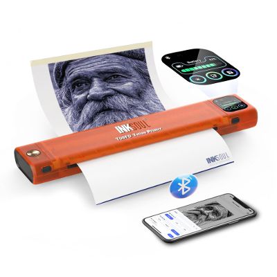 INKSOUL T08FD Tattoo Transfer Stencil Printer with Touchscreen, Bluetooth Tattoo Printer Machine with 5pcs Transfer Paper, Can Print Shadows, Compatible with Phones, Tablets & PC