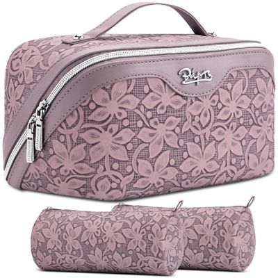 BOYATU Travel Makeup Bag Cosmetic Bags for Women: 3 Pcs Set Make up Bag