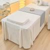 Spa & Salon Massage Sheet Set - 4-Piece Massage Table Cover,Solid Color Massage Table Skirt for Massage Tables, Breathable Massage Bed Sheet,Green,60x180cm(24x71inch) view 2