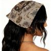 RODAILYCAY 4 PCS Hair Scarf, Chiffon Head Kerchief, Beige Ethnic Pattern Non Slip Triangle Headband Bandana for Women Girls view 2