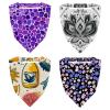 RODAILYCAY Hello Summer Pineapple Watermelon Background 4 PCS Hair Scarfs, Elastic Hair Scarf Headband, Triangle Kerchief, Head Hairband Bandanas view 1