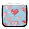 Ethebre Cute Valentines Day Heart Travel Toiletry Bag with Hanging Hook, Waterproof Hanging Makeup Organizer Portable Cosmetic Bag for Women & Men Travel Essentials Accessories view 1