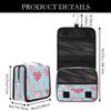 Ethebre Cute Valentines Day Heart Travel Toiletry Bag with Hanging Hook, Waterproof Hanging Makeup Organizer Portable Cosmetic Bag for Women & Men Travel Essentials Accessories view 3