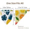 RODAILYCAY Hello Summer Pineapple Watermelon Background 4 Pack Triangle Head Scarf, Chiffon Hair Kerchief, Elastic Hair Scarf Bandanas for Women Girls view 4