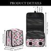 Ethebre Abstract Rose Love Pattern Travel Toiletry Bag with Hanging Hook, Waterproof Hanging Makeup Organizer Portable Cosmetic Bag for Women & Men Travel Essentials Accessories view 3