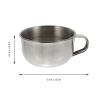 PRETYZOOM Stainless Steel Shaving Bowl with Handle, Men'S Practical Soap Bubble Brush Vessel for Wet Shave, Sturdy Metal Shave Soap Mug Suitable for Daily Grooming view 2